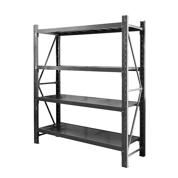 Rack Estante Metálico 200x50x150 - 600kg- Negro
