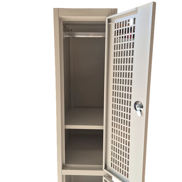 Locker Metálico puerta malla 1 cuerpo 2 puertas