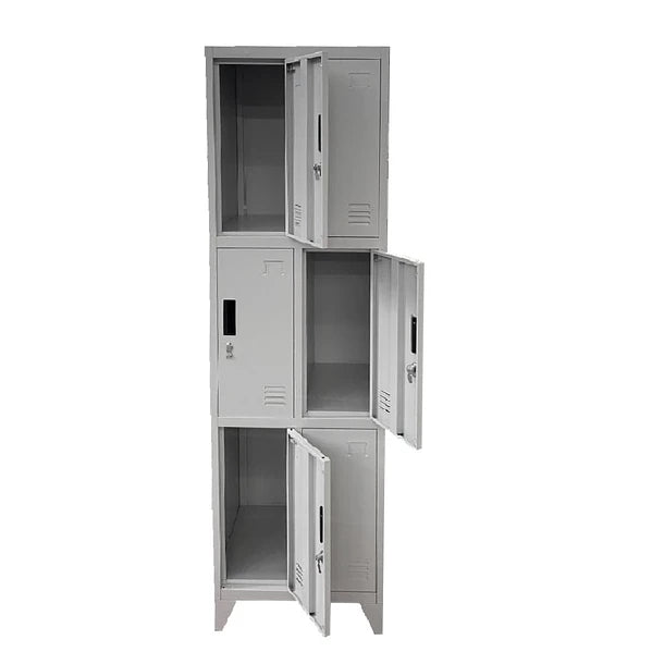 Locker Metálico 2 cuerpos 6 puertas
