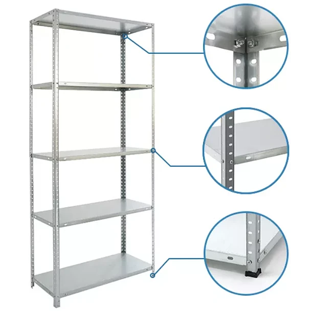 Estante Metálico 165x75x30 - 5 niveles - 150kg