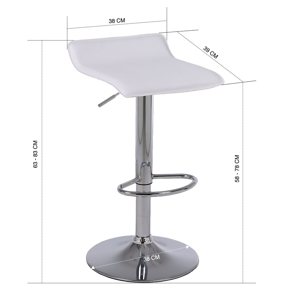 SILLA BAR CURVAS BLANCA