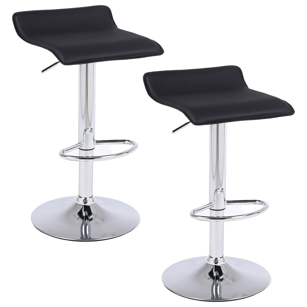 Silla bar curvas negra