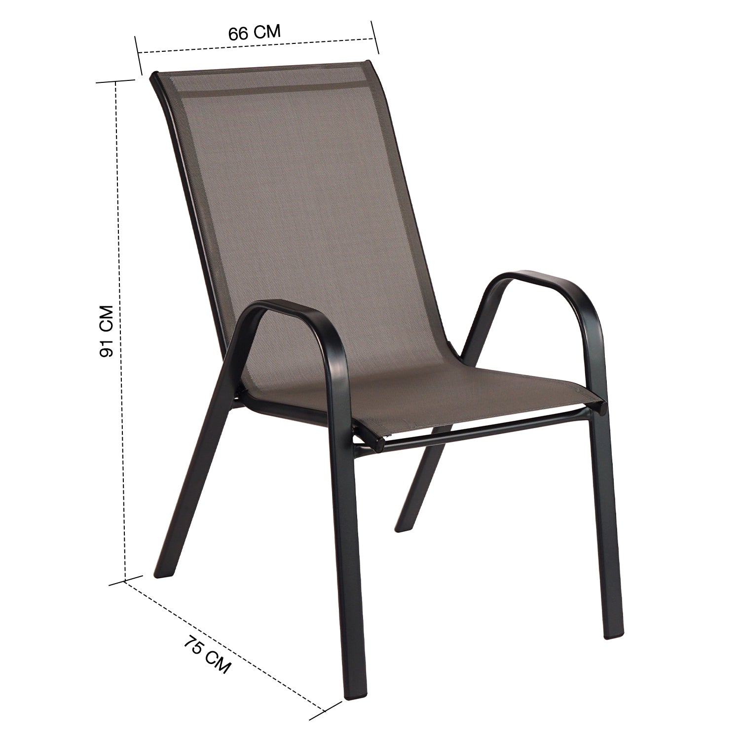 Pack de 4 sillas de terraza café