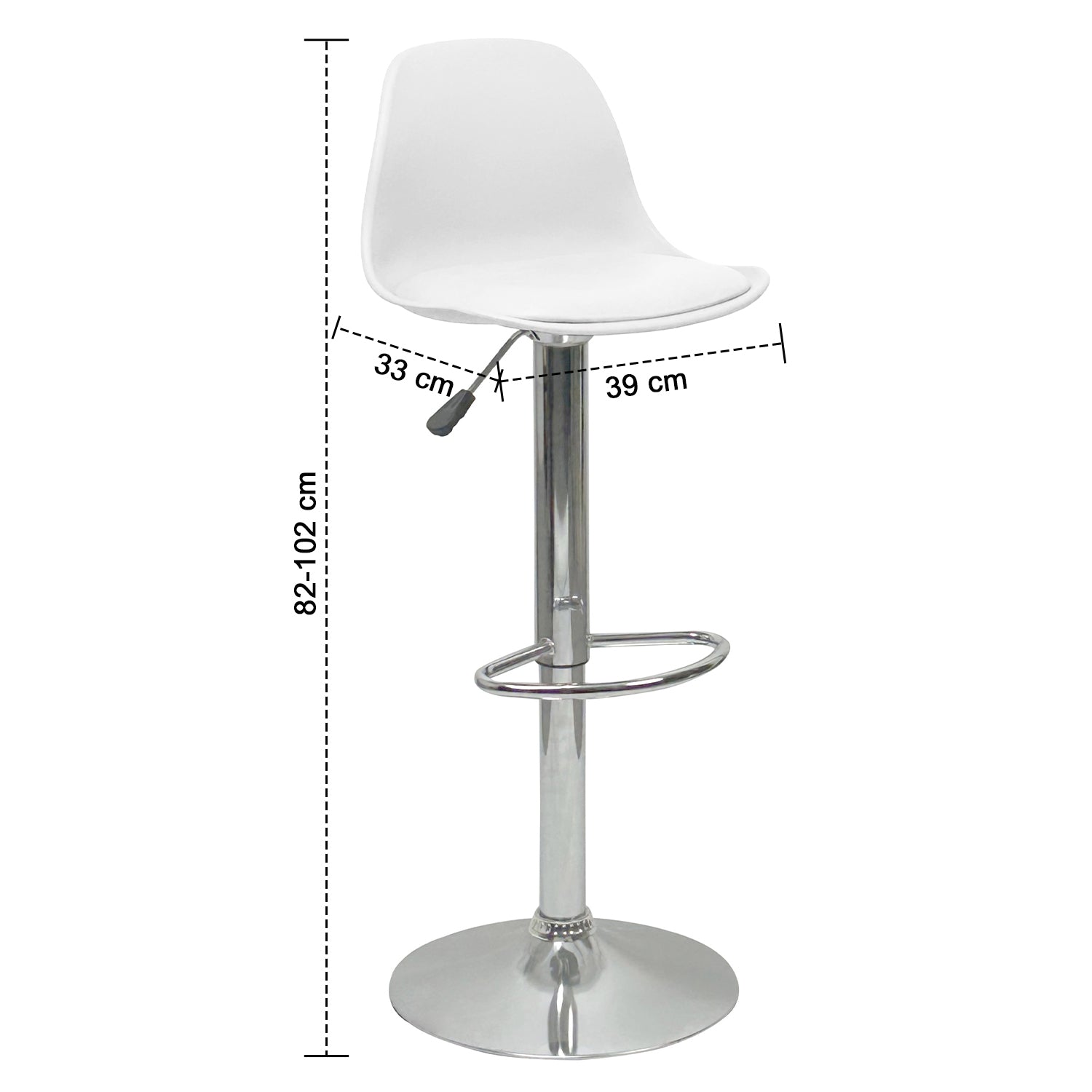 PACK 2 SILLAS BAR BLANCAS